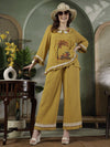 Mustard Hand Embroidered Coord Set