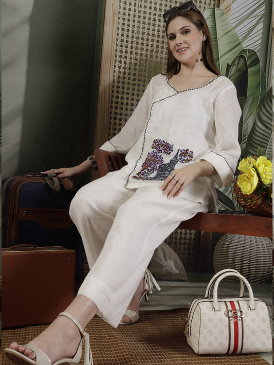Ivory Han Embroidered Coord Set