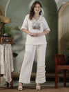 Ivory Hand Embroidered Coord Set