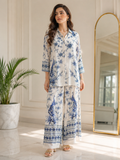 Ivory Blue Peacock Co-ord set