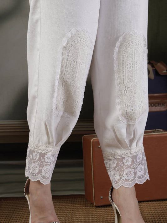 Ivory Hand Embroidered Coord Set
