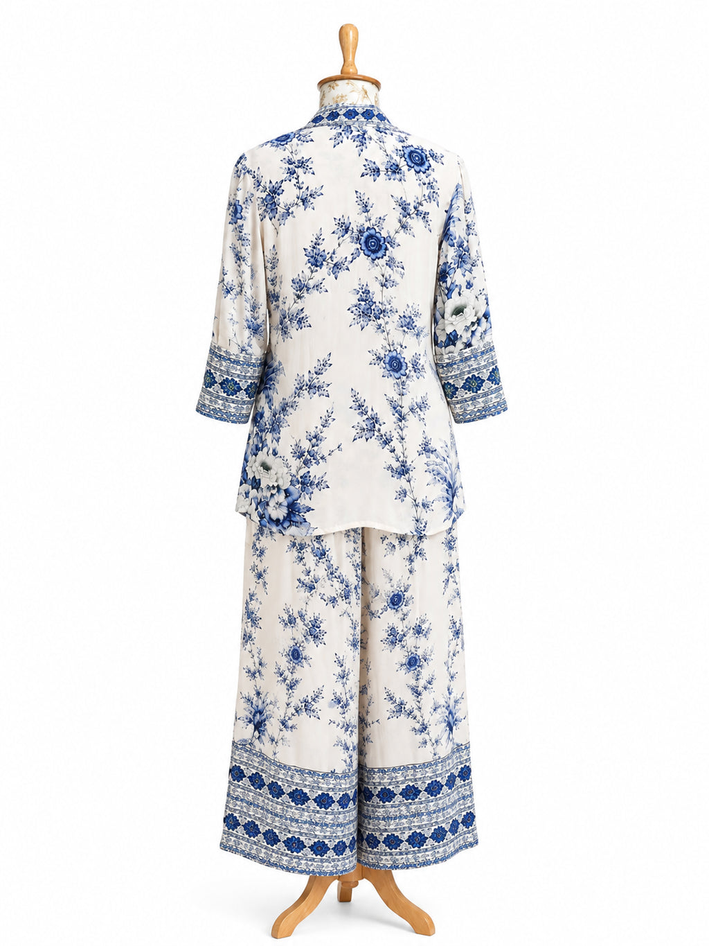 Ivory Blue Peacock Co-ord set