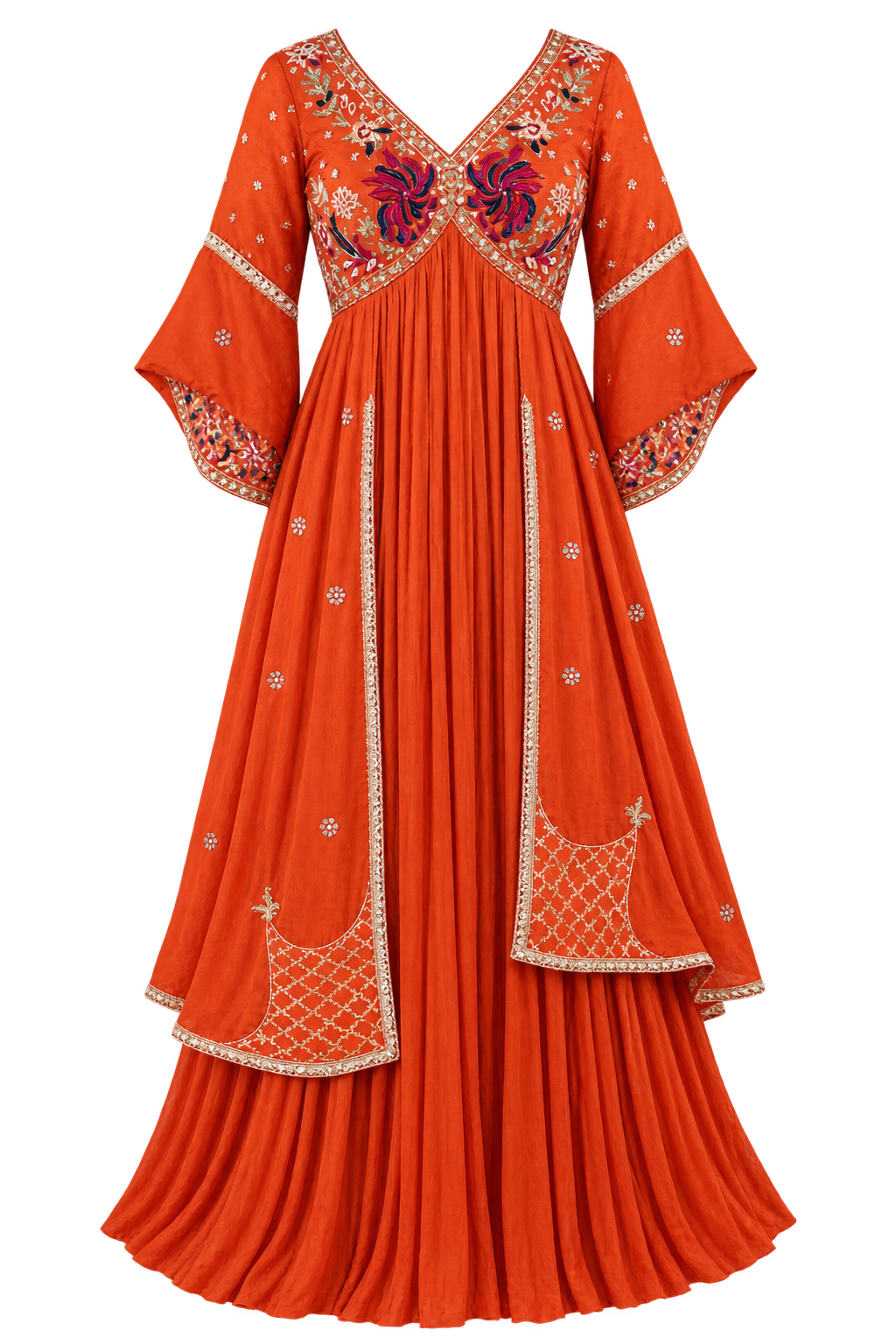Rustic anarkali set