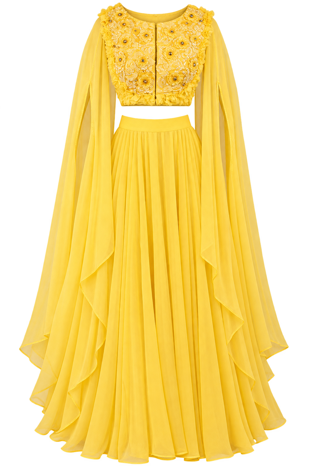 Sunflower yellow cape set